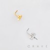 TRIPLE STAR CZ SPARKLING SKY 316L SURGICAL STEEL L-SHAPE NOSE BOX